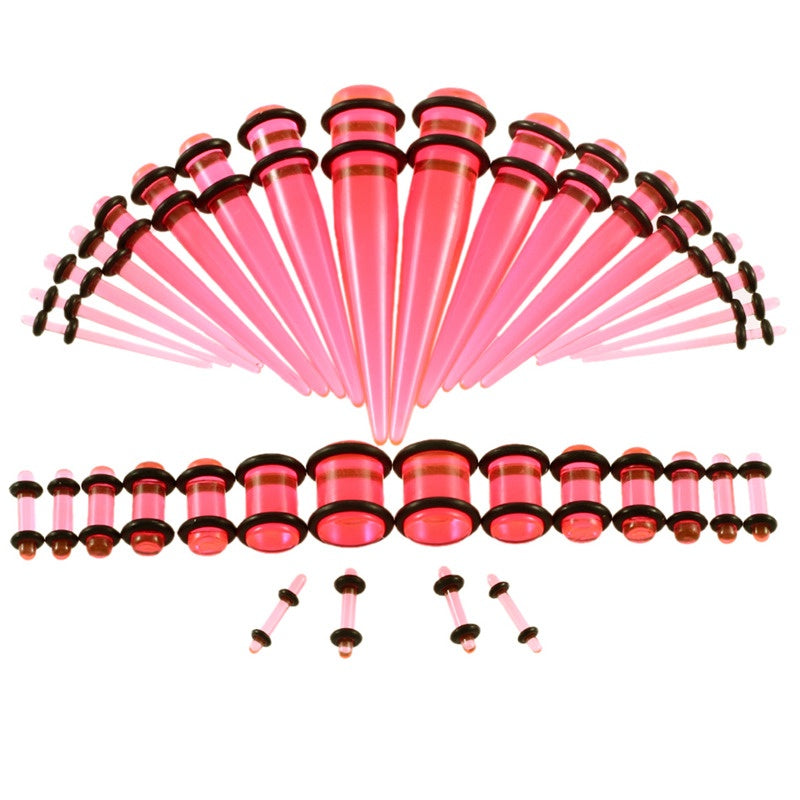 36pcs Acrylic Ear Tapers Gauges Piercings 14G-00G