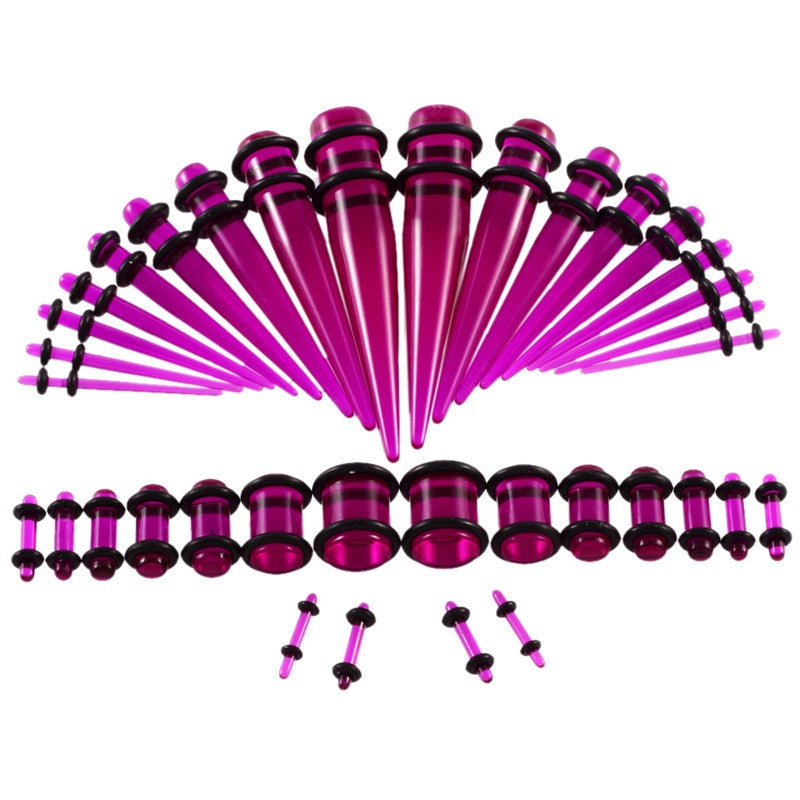 36pcs Acrylic Ear Tapers Gauges Piercings 14G-00G
