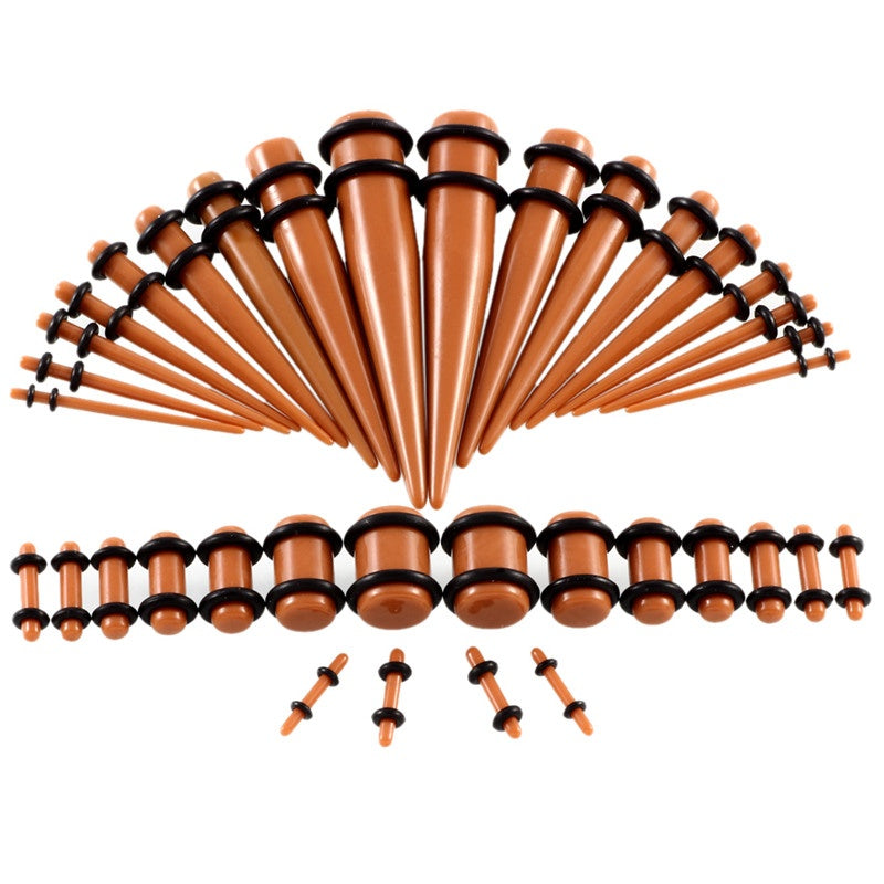 36pcs Acrylic Ear Tapers Gauges Piercings 14G-00G