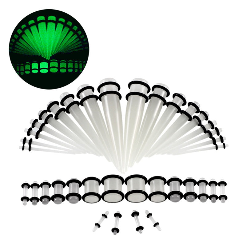 36pcs Acrylic Ear Tapers Gauges Piercings 14G-00G