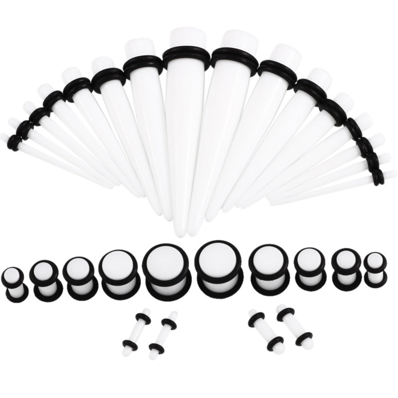 36pcs Acrylic Ear Tapers Gauges Piercings 14G-00G