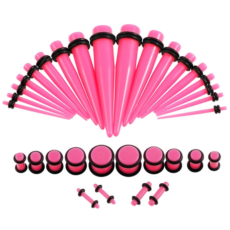 36pcs Acrylic Ear Tapers Gauges Piercings 14G-00G