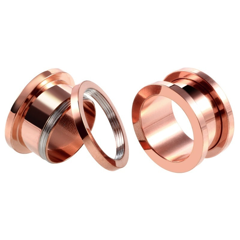 1 Pair 316L Surgical Steel Ear Tunnels 2mm-20mm