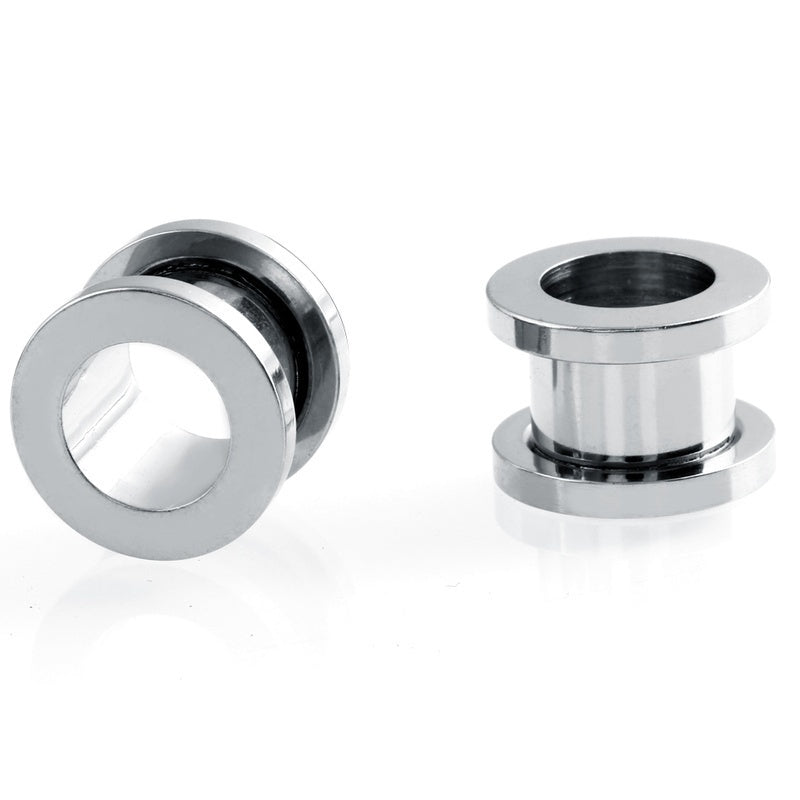 1 Pair 316L Surgical Steel Ear Tunnels 2mm-20mm