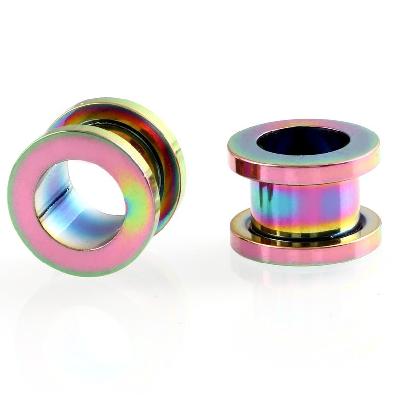 1 Pair 316L Surgical Steel Ear Tunnels 2mm-20mm