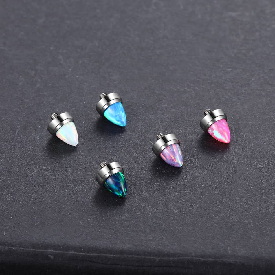 1PC Titanium Opal Bullet External Thread Head