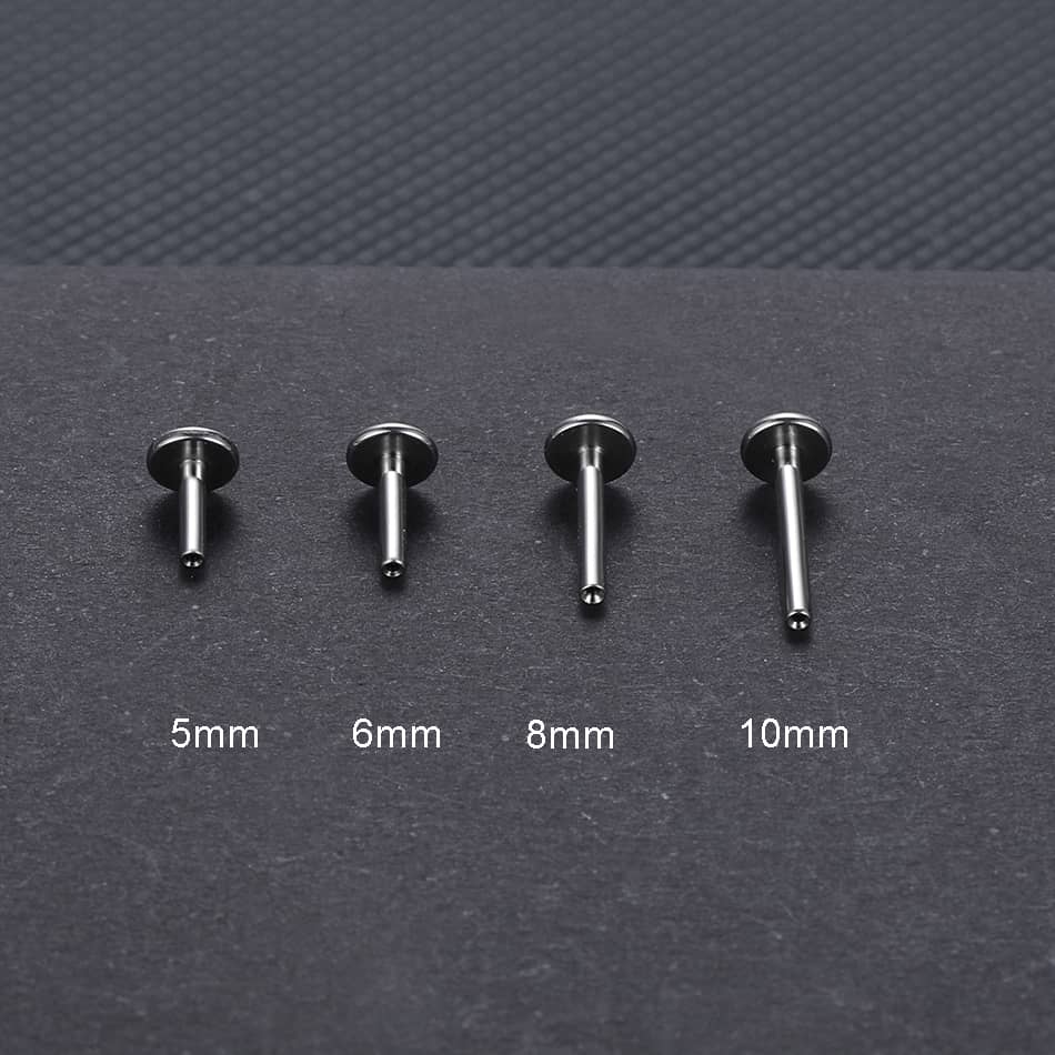 1PC Titanium Pushed-in Labret Base