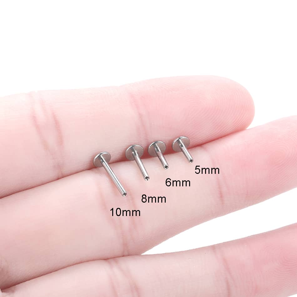 1PC Titanium Pushed-in Labret Base