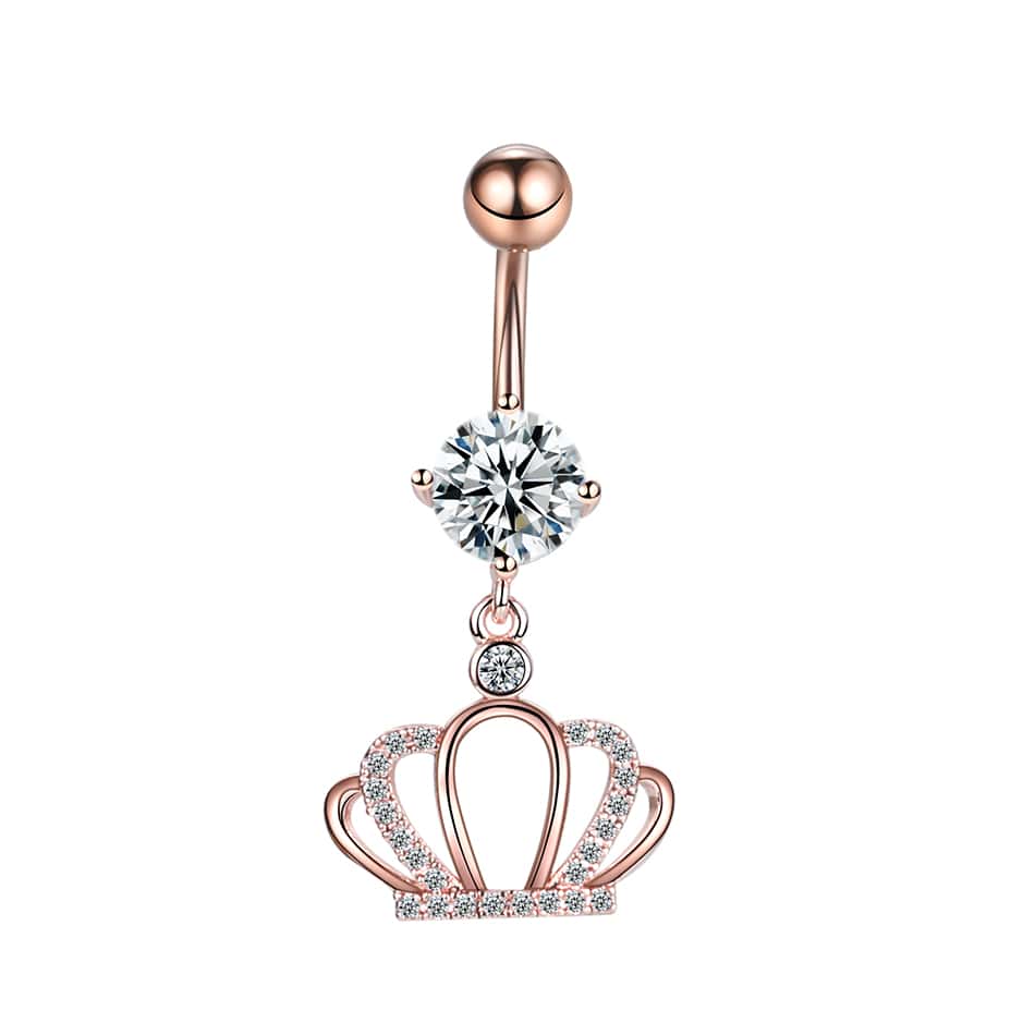 1PC Dangle Crown Belly Button Ring
