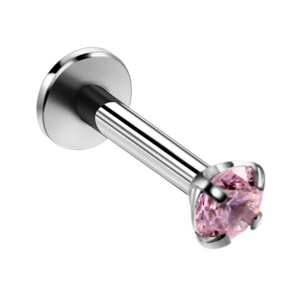 4PCS CZ Gem Labret Monroe Lip Rings