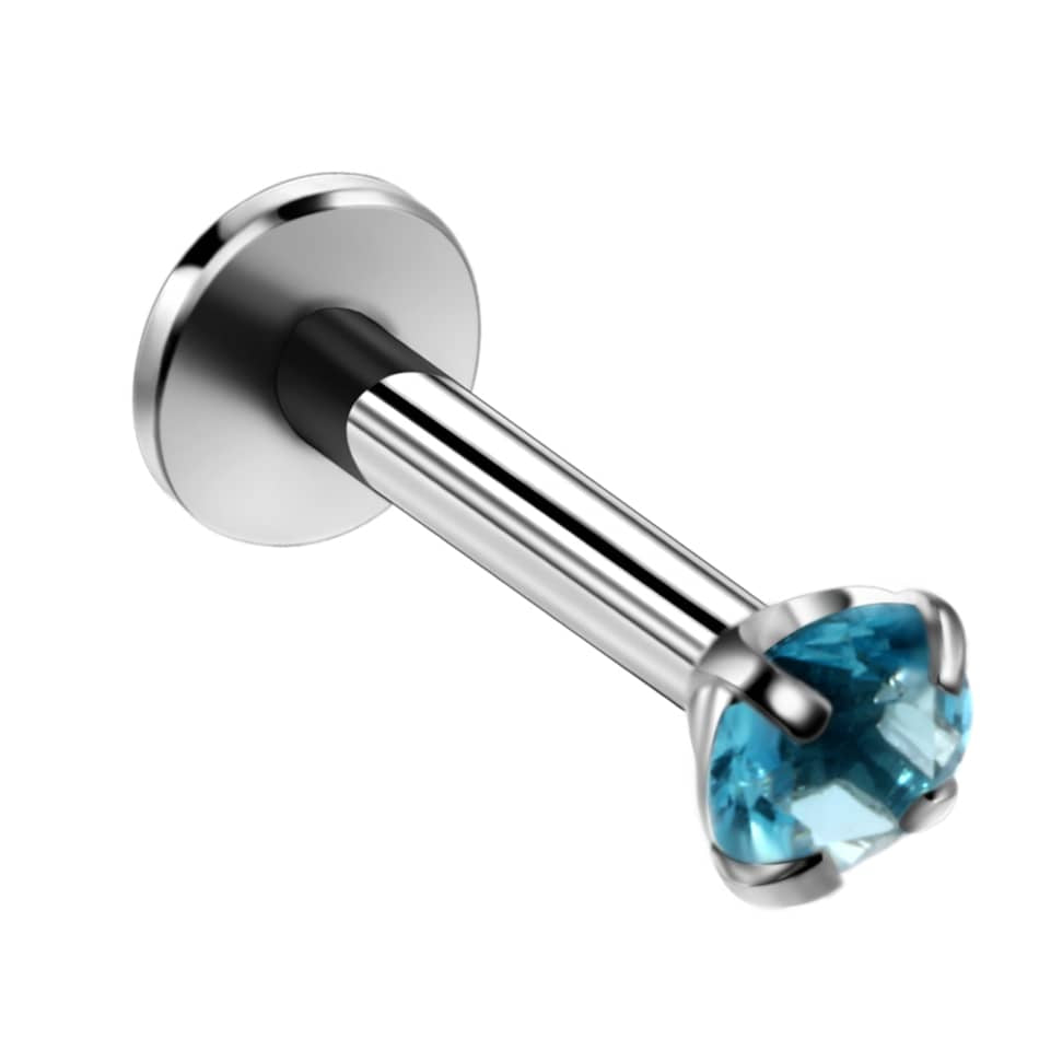 4PCS CZ Gem Labret Monroe Lip Rings