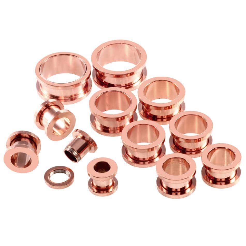 1 Pair 316L Surgical Steel Ear Tunnels 2mm-20mm