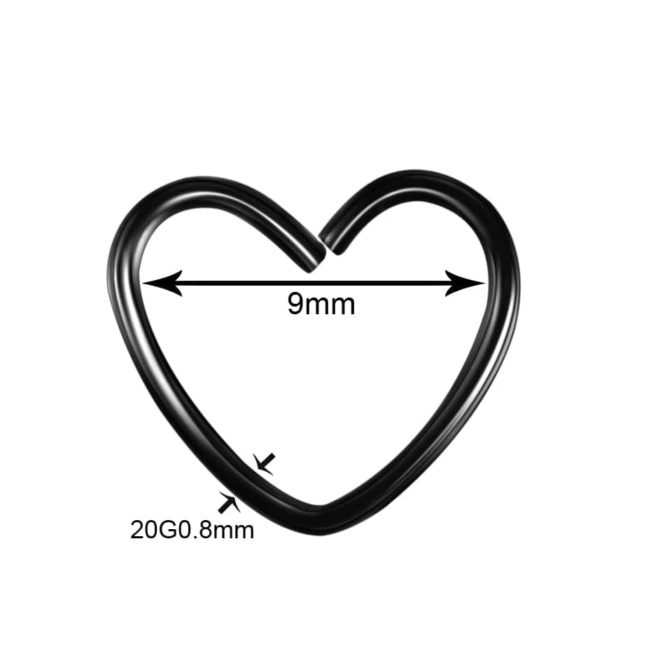 1PC Steel Cartilage Heart Shaped Earring