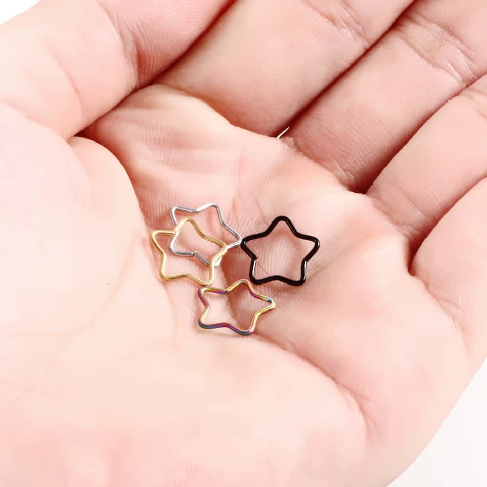 1PC Steel Cartilage Star Shaped Earring