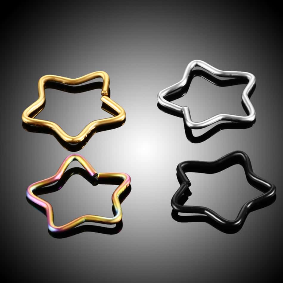 1PC Steel Cartilage Star Shaped Earring