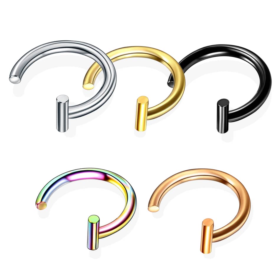 1PC Steel Fake Septum Lip Ring Ear Cuff