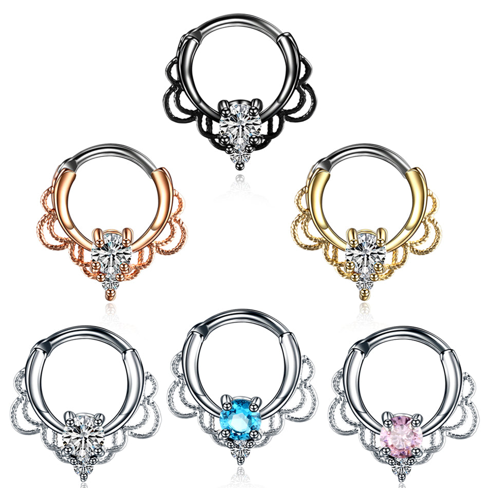 1PC Nose Septum Ear Helix Piercing Zircon