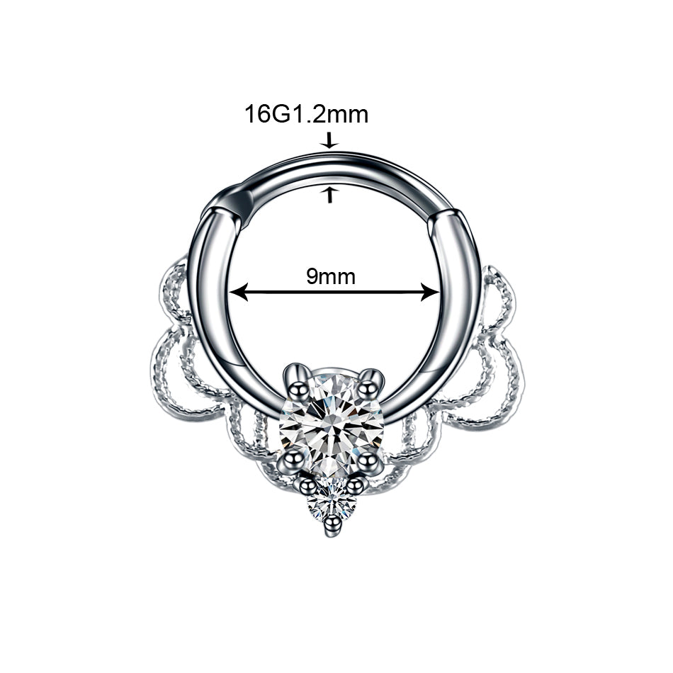 1PC Nose Septum Ear Helix Piercing Zircon