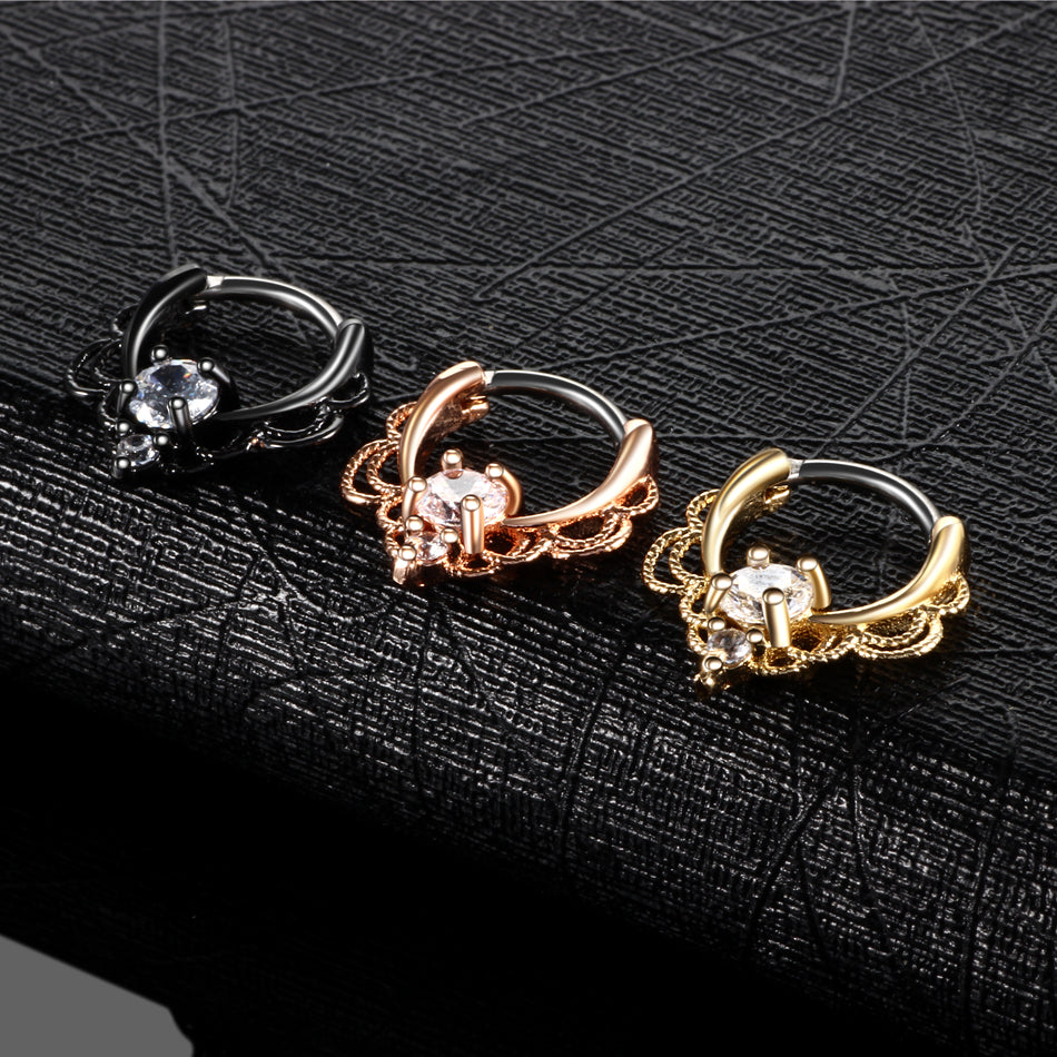 1PC Nose Septum Ear Helix Piercing Zircon