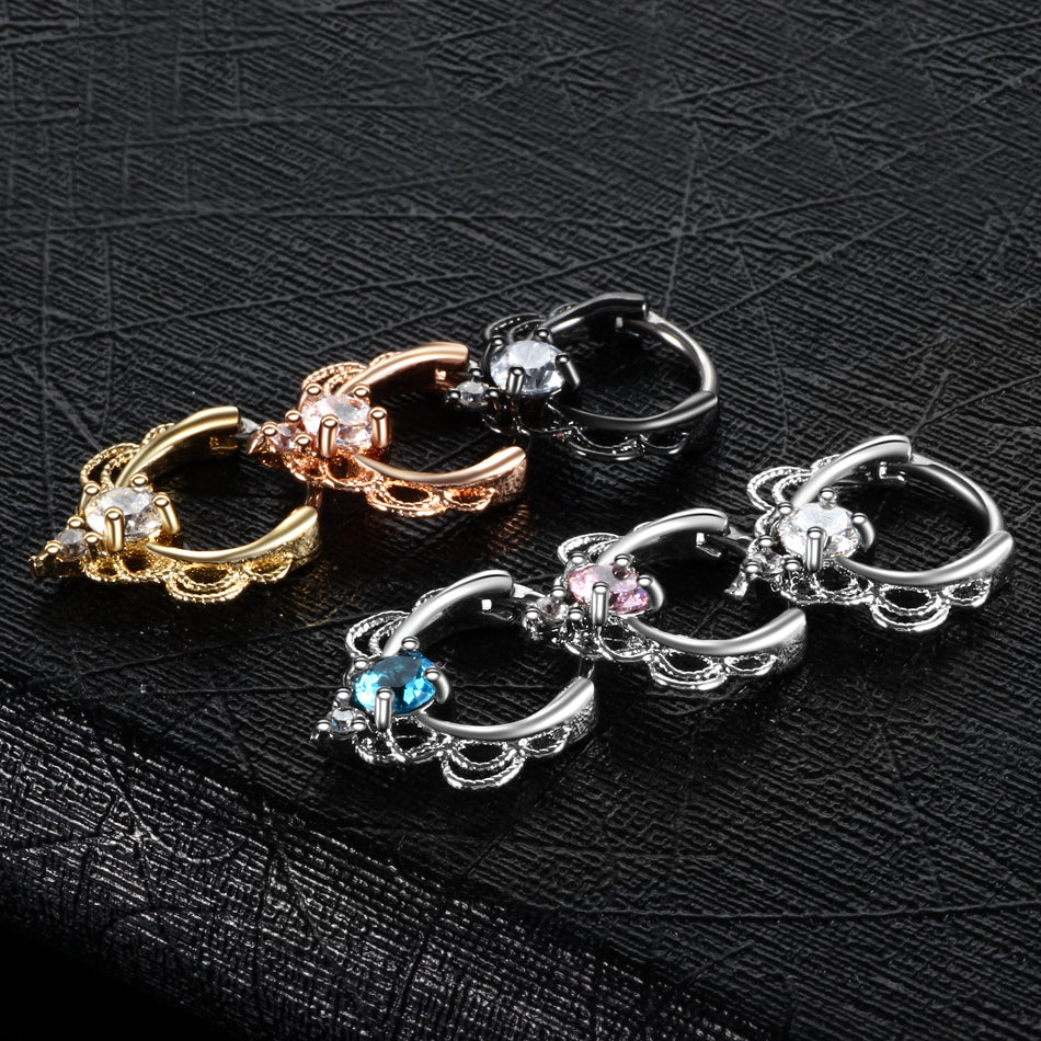 1PC Nose Septum Ear Helix Piercing Zircon