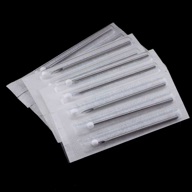 10PCS 316L Surgical Steel Blister Piercing Needles Tools