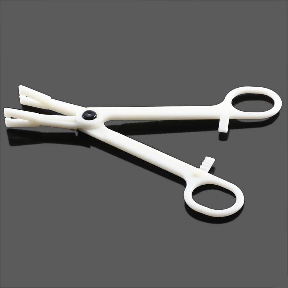1PC Acrylic Sterile Disposable Slotted Pennington Forceps
