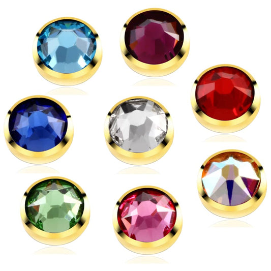 1PC G23 Titanium Rhinestone Dermal Anchor Piercing