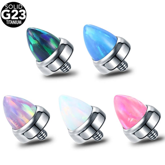 1PC Titanium Opal Bullet External Thread Head