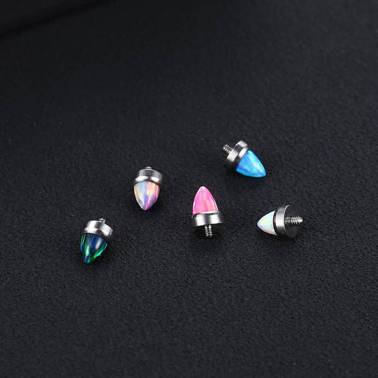 1PC Titanium Opal Bullet External Thread Head