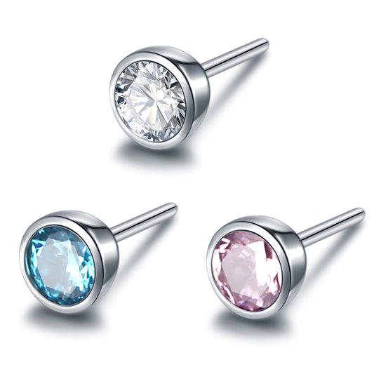 1PC Titanium Pushed-in Body Jewelry Head Labret Ear Studs Nose Studs