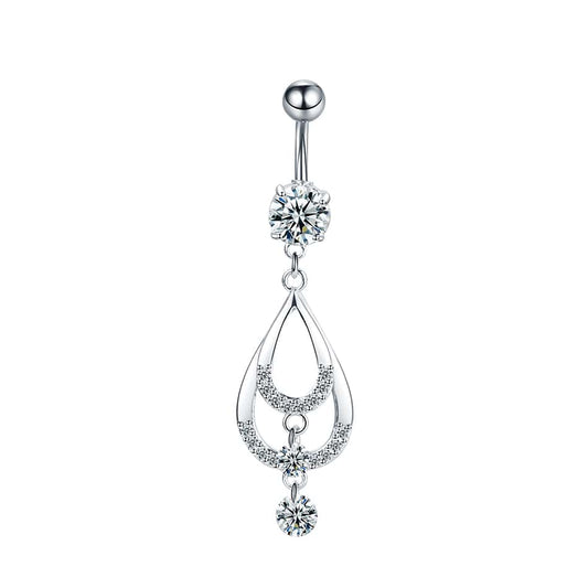 1PC Dangle Water Drop Belly Button Ring