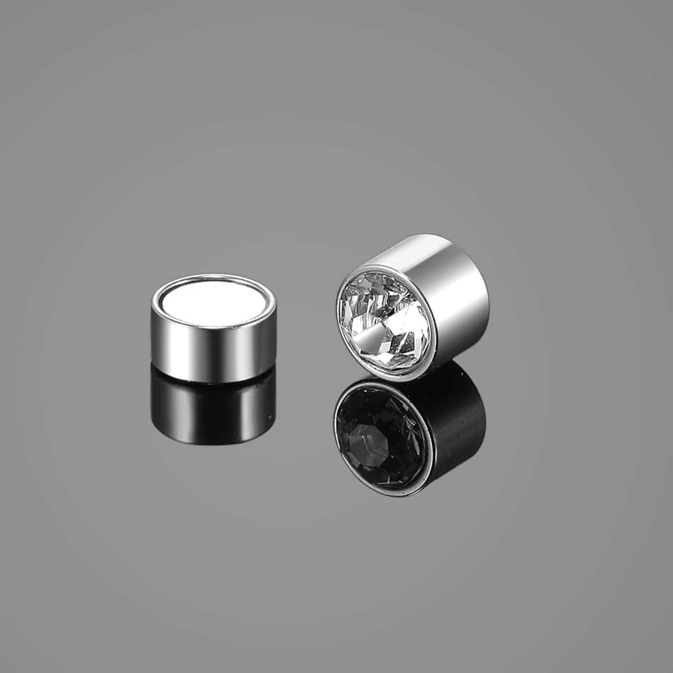 2PCS Steel Magnetic Ear Plugs Fake Piercing