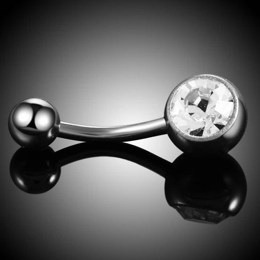 1PC G23 Titanium Zircon Belly Button Ring
