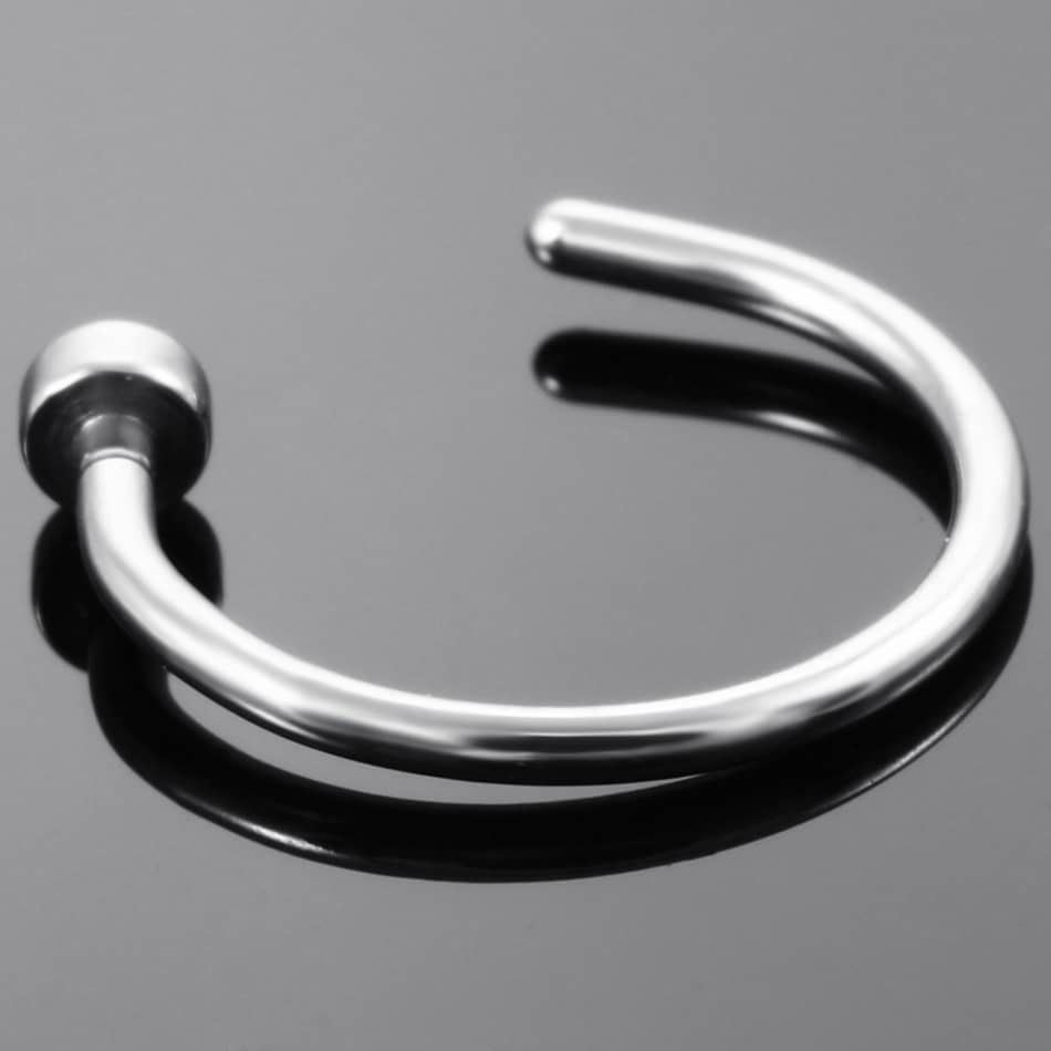 10 PCS Surgical Steel Nose Rings