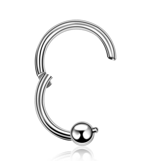 1PC Steel Gem Nose Septum Daith Earring Piercing