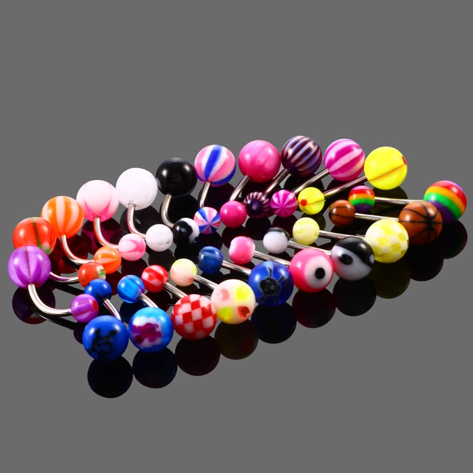 100 PCS Acrylic Belly Button Rings