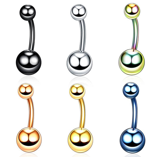 1PC Stainless Steel Belly Button Ring