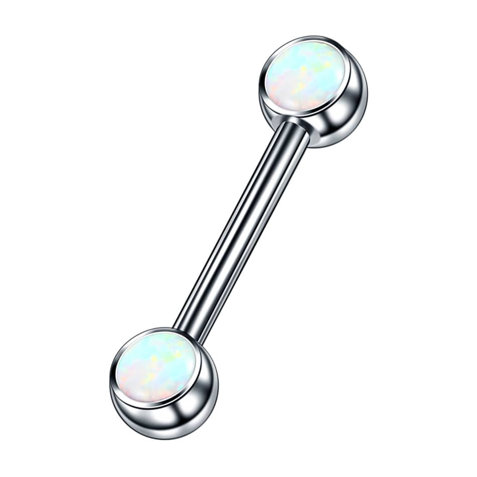 1PC Titanium Opal Barbell Nipple Ring