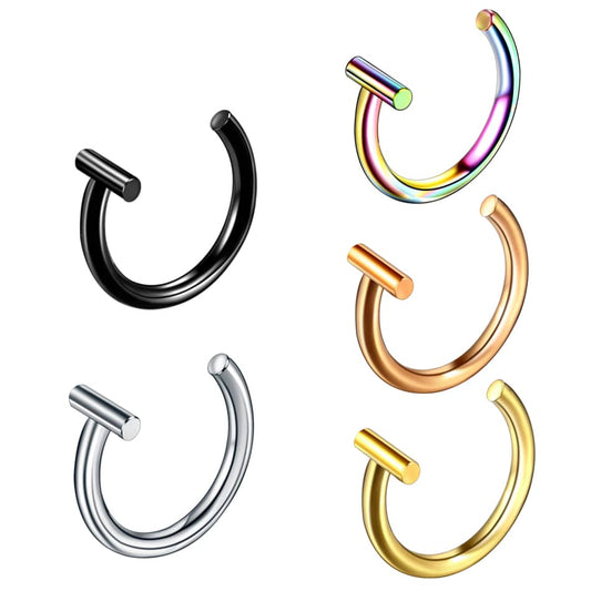 1PC Steel Fake Septum Lip Ring Ear Cuff