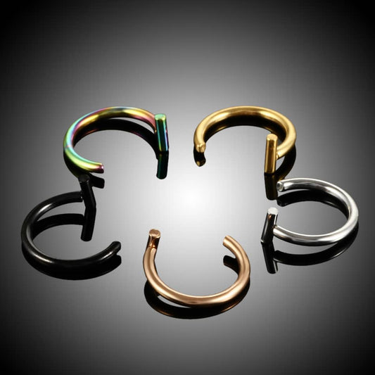 1PC Steel Fake Septum Lip Ring Ear Cuff
