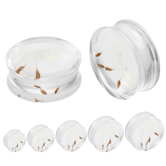 1 Pair Clear Acrylic Ear Plug Tunnel