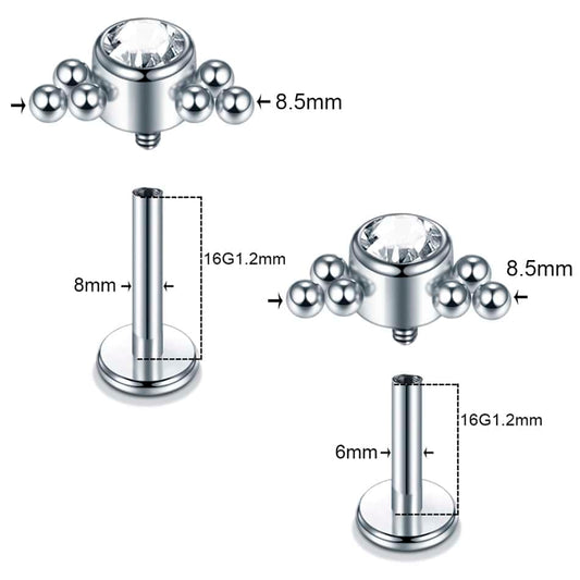 1PC Stainless Steel Labret【NEWON 003】