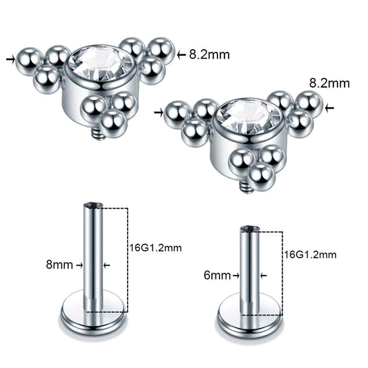 1PC Stainless Steel Labret【NEWON 005】