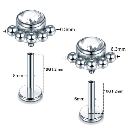 1PC Stainless Steel Labret【NEWON 007】