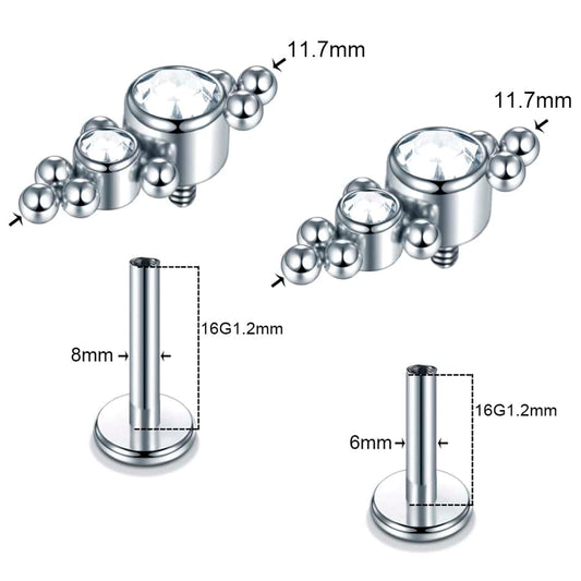 1PC Stainless Steel Labret【NEWON 008】